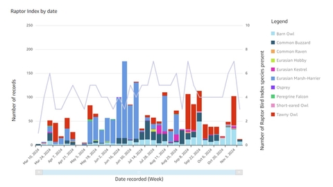 Raptor index from Speechly's Farm 2024