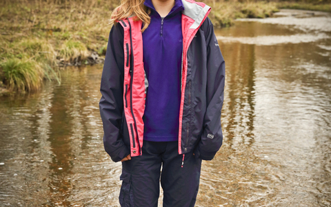 Issy standing in a river