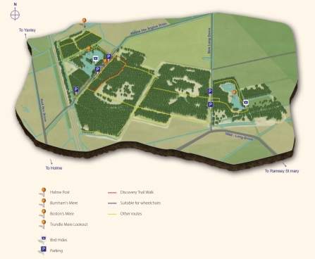 Holme Fen Map