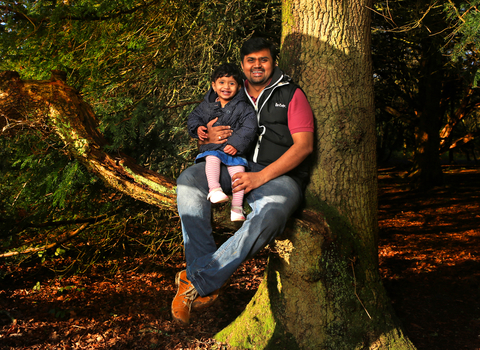 Father and son sat in a tree