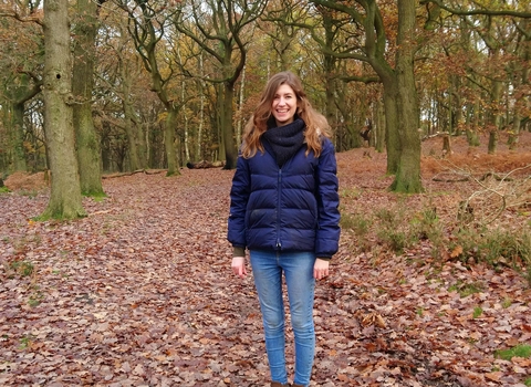 woman in forest wildlife trust